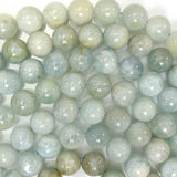 11mm blue aquamarine round beads 15