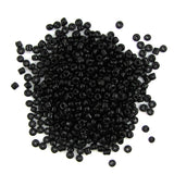 2mm glass seed beads jet black 40 gram