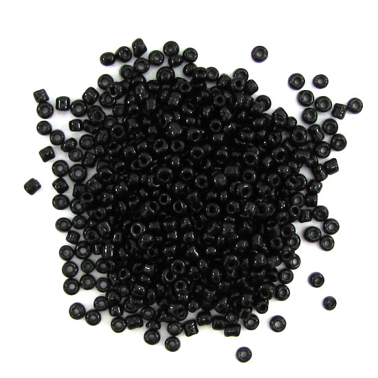 2mm glass seed beads jet black 40 gram – Eagle Beadz