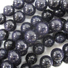 Blue Goldstone Round Beads Gemstone 14.5