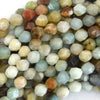 Natural Star Cut Faceted Amazonite Round Beads Gemstone 14