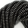 Natural Hematite Rondelle Button Beads Gemstone 15.5