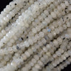 Natural Faceted White Moonstone Rondelle Beads 15.5