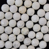Faceted White Turquoise Round Beads Gemstone 15.5