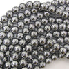 Silver Hematite Round Beads Gemstone 15