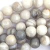 Natural Cream Crazy Lace Agate Round Beads 15