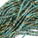 Natural Brown Green Blue Turquoise Heishi Disc Beads 15.5