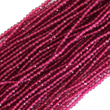 Faceted Red Ruby Quartz Round Beads Gemstone 14.5