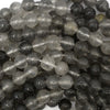 Natural Cloudy Gray Quartz Round Beads Gemstone 15