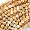 Natural Mother of Pearl MOP Round Beads 15.5