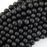 Natural Matte Rainbow Black Obsidian Round Beads Gemstone 15