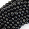 Natural Matte Rainbow Black Obsidian Round Beads Gemstone 15