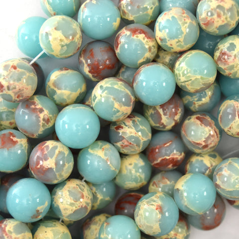 Natural Faceted Picture Jasper Round Beads 15" Strand 4mm 6mm 8mm 10mm 12mm