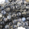 Black Dragon Vein Agate Round Beads Gemstone 15