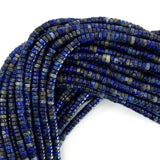 4mm natural blue lapis lazuli heishi disc beads 15.5