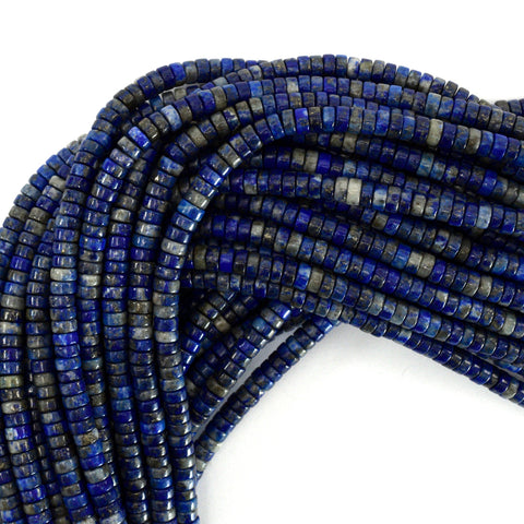 4x13mm natural blue lapis lazuli tube beads 15.5" strand 13mm S1