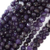 Natural faceted Purple Amethyst Round Beads Gemstone 15