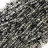 Faceted Black Rutilated Quartz Round Beads 15