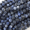 Natural Matte Blue Sodalite Round Beads Gemstone 15.5