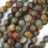 10mm natural Morocco red lace agate round beads 15.5