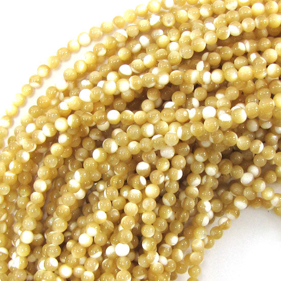 Natural Mother of Pearl MOP Round Beads 15.5" Strand 3mm 4mm 6mm 8mm 10mm
