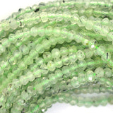 Natural Faceted Green Prehnite Rondelle Button Beads 15
