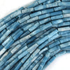 13mm blue larimar quartz tube beads 15