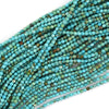 Faceted Blue Turquoise Round Beads 15.5