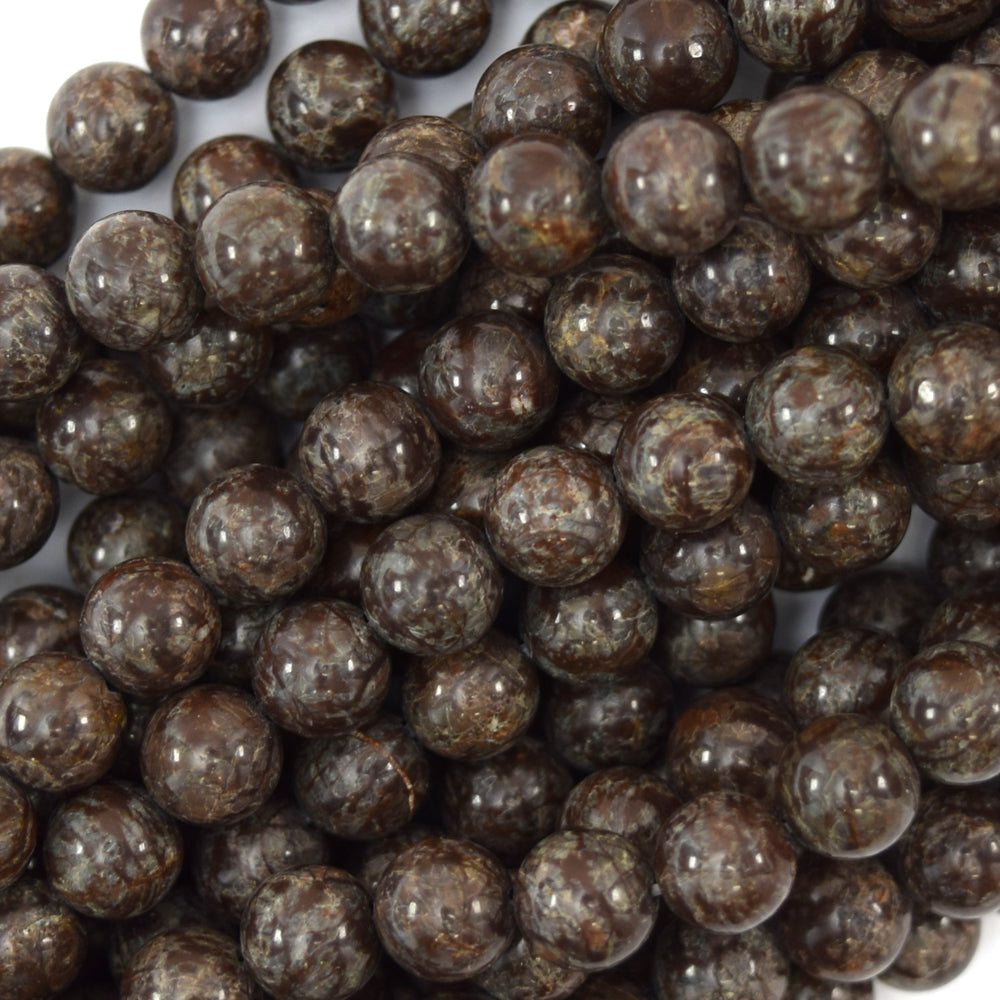 Natural Brown Coffee Jasper Round Beads Gemstone 15" Strand 6mm 8mm 10mm 12mm