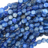 6mm - 8mm blue kyanite pebble nugget beads 15.5