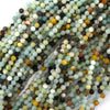 Natural Faceted Amazonite Round Beads 14.5