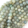 Natural Light Blue Aquamarine Round Beads 15.5