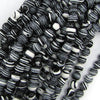 6mm black rainbow calsilica round beads 15.5