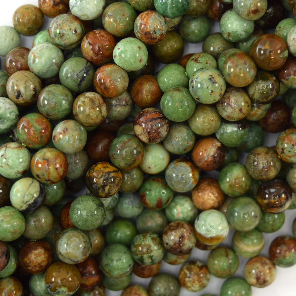 AA Natural Green Hydrogrossular Garnet Round Beads 15 Strand 6mm 8mm –  Eagle Beadz