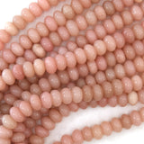 8mm pink opal rondelle beads 16
