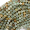 AA Natural Green Rutilated Quartz Round Beads 15.5