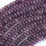 Purple Lepidolite Rondelle Beads Gemstone 15.5