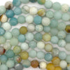 Natural Matte Multicolor Amazonite Round Beads 15
