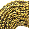 Gold Hematite Round Beads Gemstone 15.5