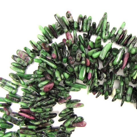 18mm ruby zoisite pressed jade flat oval 15.5" strand