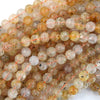 Natural Orange Biotite Round Beads Gemstone 15