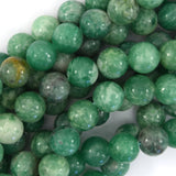 Natural Green African Jade Round Beads Gemstone 15.5
