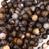 8mm natural brown outback jasper round beads 15.5