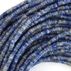 4mm natural blue white sodalite heishi disc beads 15.5
