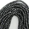 Natural Faceted Hematite Round Beads 15.5