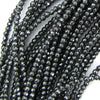 Natural Faceted Hematite Round Beads 15.5