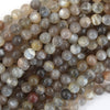 Natural Gray Moonstone Round Beads Gemstone 15