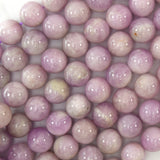 A grade Natural Lavender Kunzite Round Beads Gemstone 15.5