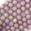 A grade Natural Lavender Kunzite Round Beads Gemstone 15.5