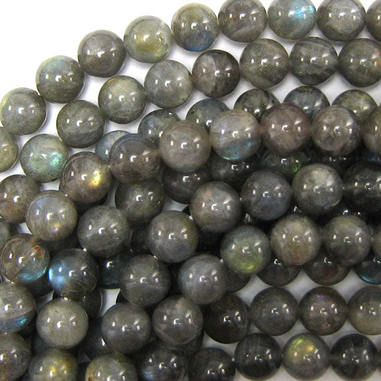 Natural Gray Labradorite Round Beads 15" Strand 4mm 6mm 8mm 10mm S1